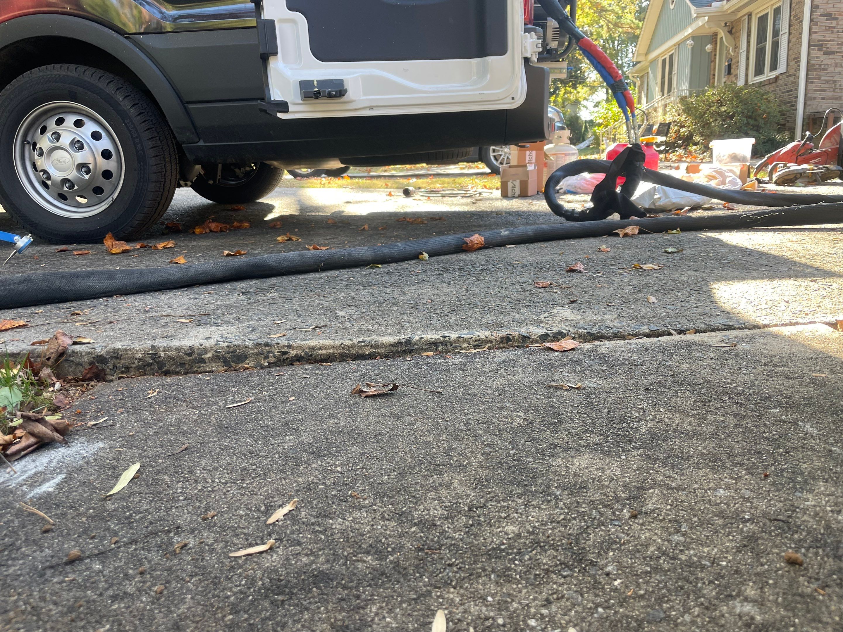 Driveway leveling service